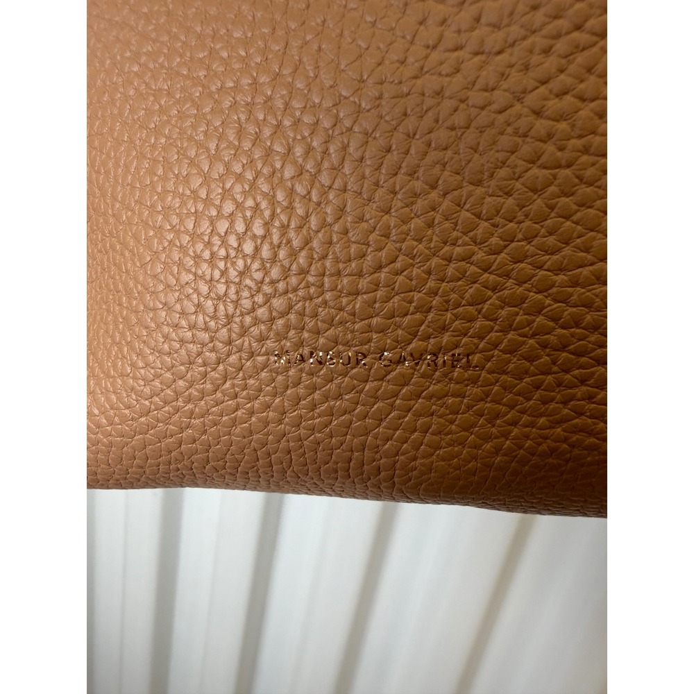 Mansur Gavriel Bucket Bag Women Mini Tan Excellent Pebbled Leather Italy - Picture 6 of 8